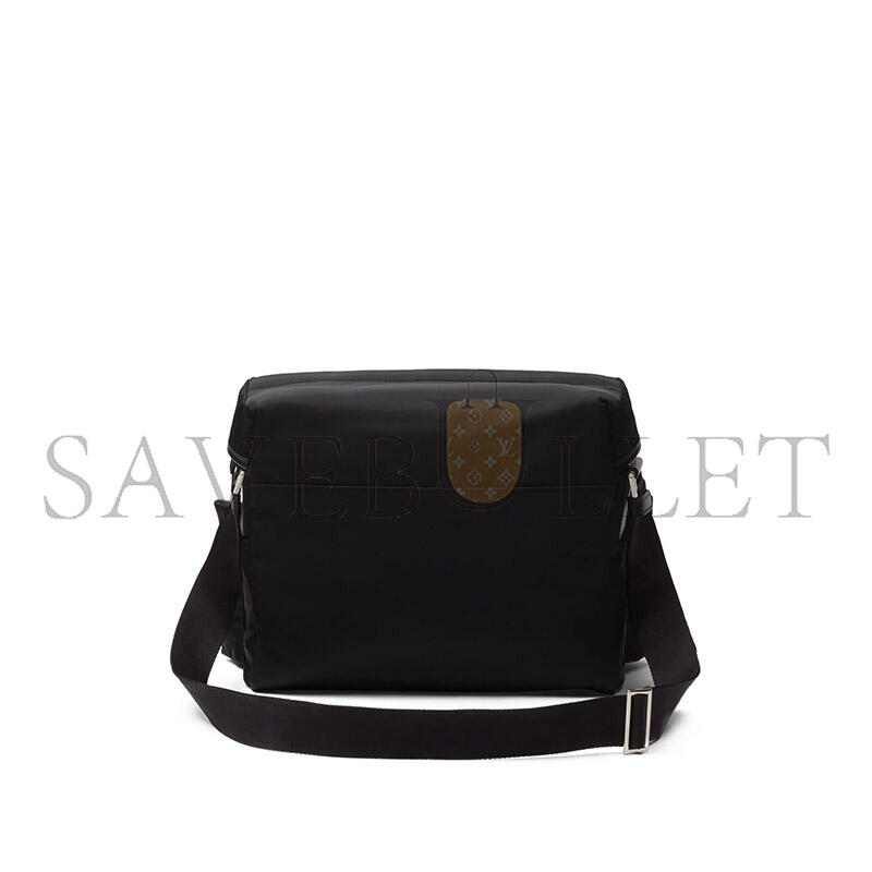 Pra*a re-nylon and leather shoulder bag 2vd062 (29*23*15cm)